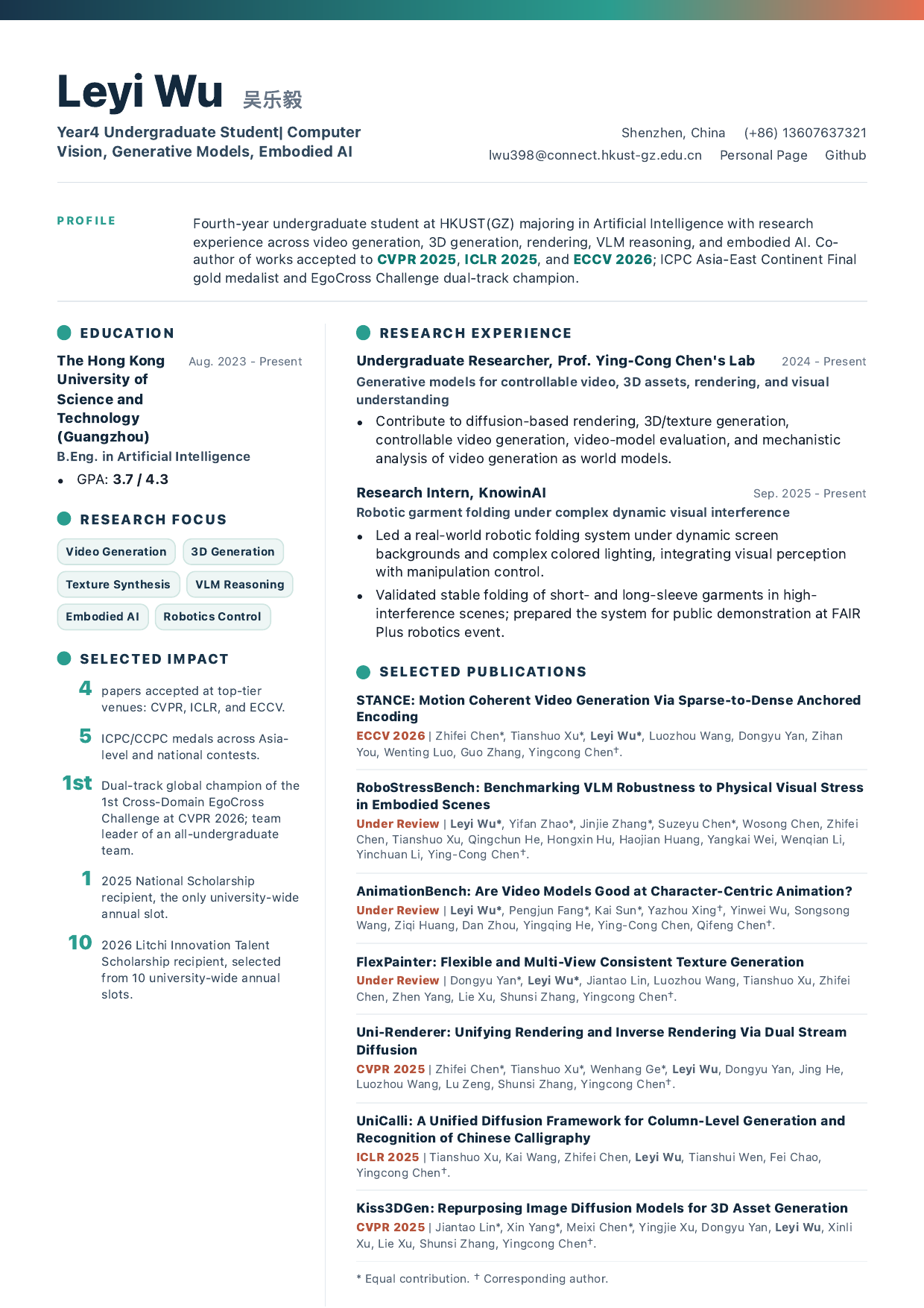 Leyi Wu CV page 1